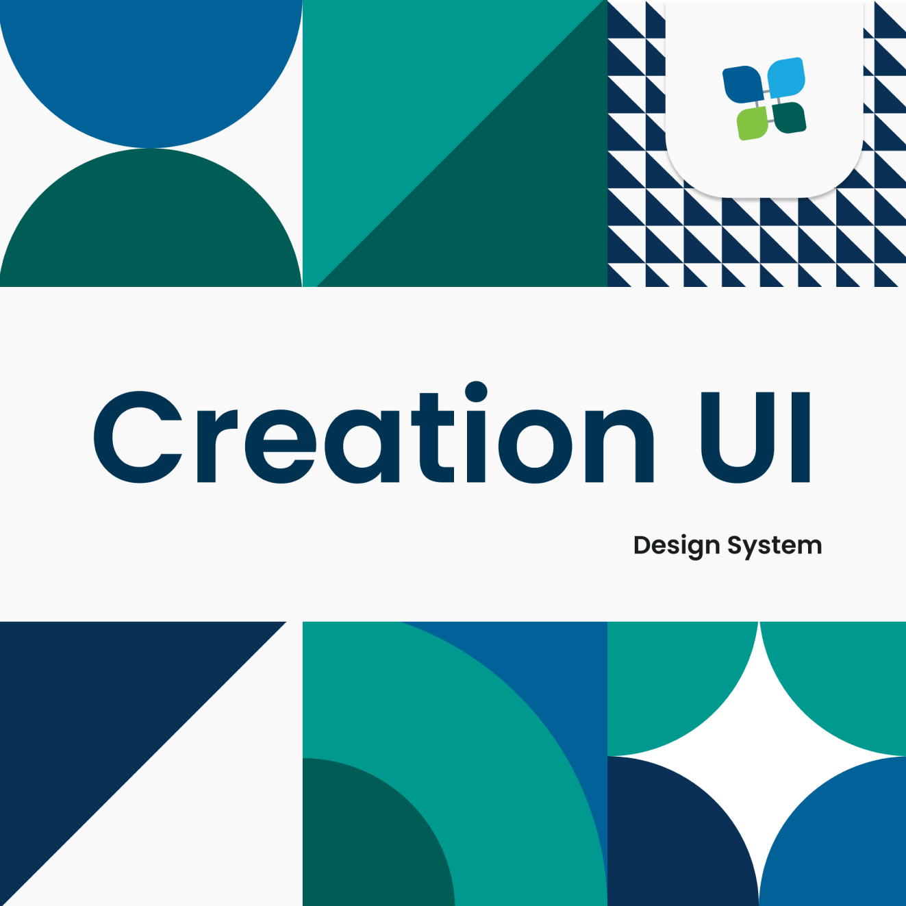 Geometric shapes representing the Creation UI design system