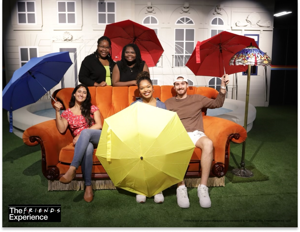 Zach with friends at The Friends Experience